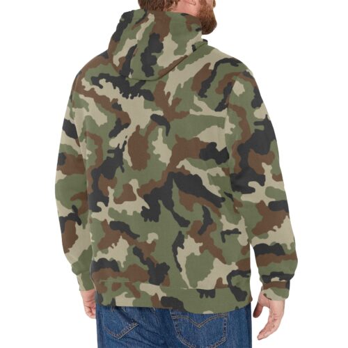 Alternative view of Irish Woodland DPM Camouflage Fleece Hoodie.