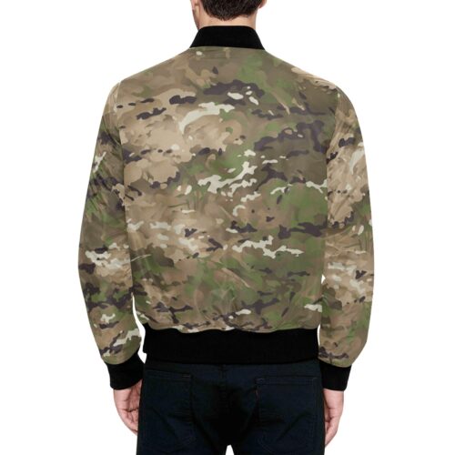 Alternative view of China PLA Police Camouflage Quilted Bomber Jacket.