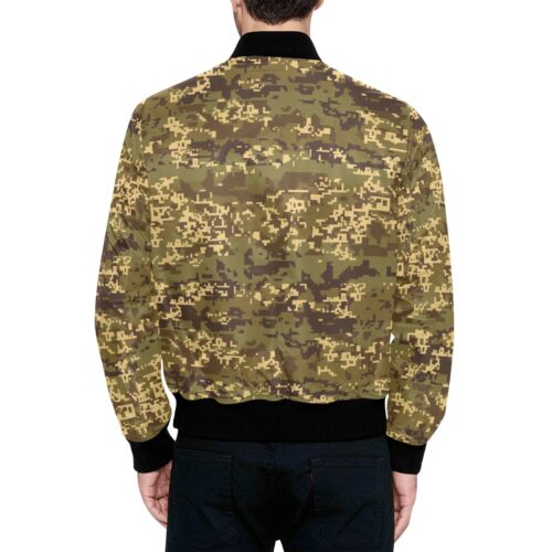 Alternative view of Austrian Jagdkommando Pixeltarnung Temperate Camouflage Quilted Bomber Jacket .