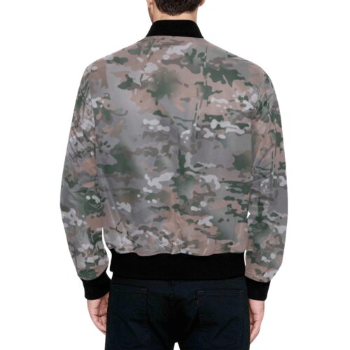 Alternative view of Botwana Anti Poaching Police Unit Camouflage Quilted Bomber Jacket .