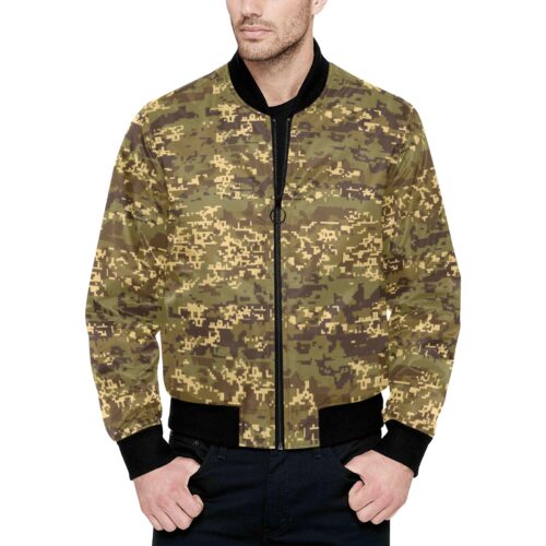 Austrian Jagdkommando Pixeltarnung Temperate Camouflage Quilted Bomber Jacket .