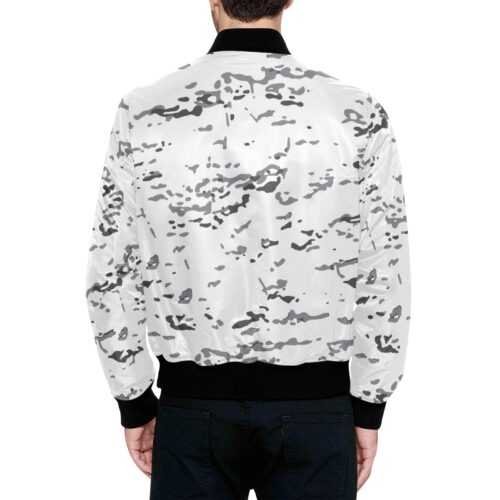 Alternative view of North Korea KPA Snow MTP Camouflage Quilted Bomber Jacket.