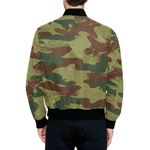 Alternative view of Belgian Brushstroke v3 Camouflage Quilted Bomber Jacket .