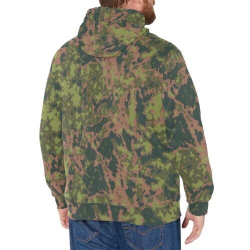 Alternative view of Finnish M05 Maastokuvio Forest Camouflage Fleece Hoodie.