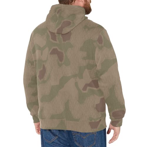 Alternative view of German WWII Sumpfmuster 43 camouflage Fleece Hoodie.