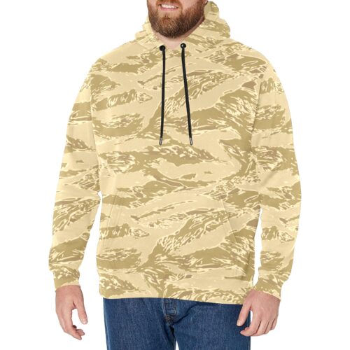 US Desert Tiger Stripe v02 Camouflage Fleece Hoodie.