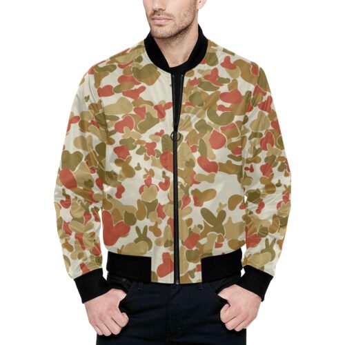 Australia Red AUSCAM OPFOR Musoria Camouflage Quilted Bomber Jacket .