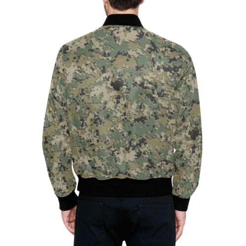 Alternative view of Mexican Infanteria de Marina Camouflage Quilted Bomber Jacket.