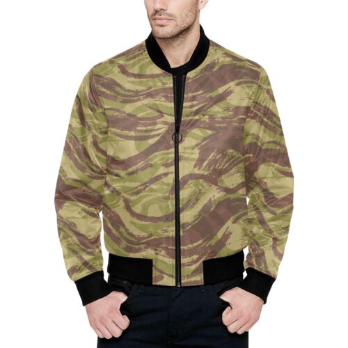 French Lizard C1 Camouflage Quilted Bomber Jacket .