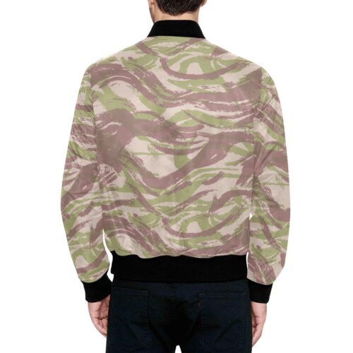 Alternative view of French Lizard D Tropical Camouflage Quilted Bomber Jacket .