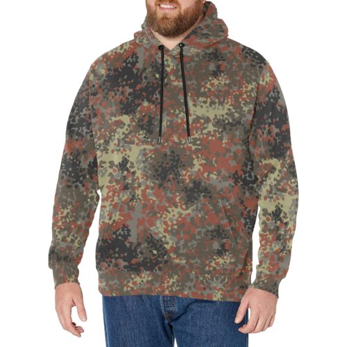 German Flecktarn Type 01  Camouflage Fleece Hoodie.