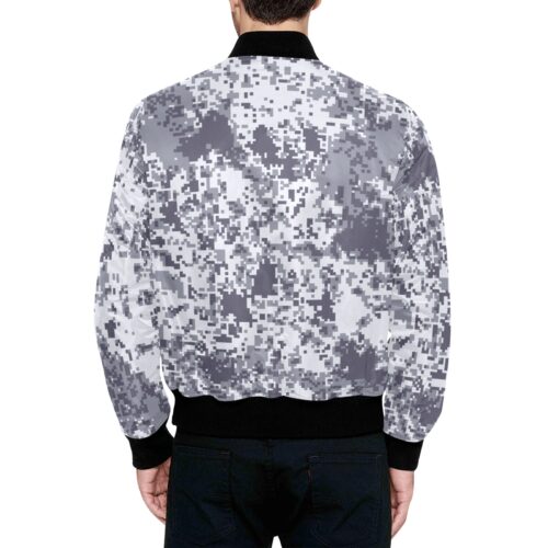 Alternative view of North Korea KPA Urban Digital v3 Camouflage Quilted Bomber Jacket.
