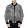 Armenia Digital Pattern Camouflage Quilted Bomber Jacket .