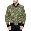 Greek Lizard v1 Camouflage Quilted Bomber Jacket.