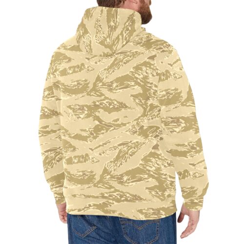 Alternative view of US Desert Tiger Stripe v02 Camouflage Fleece Hoodie.