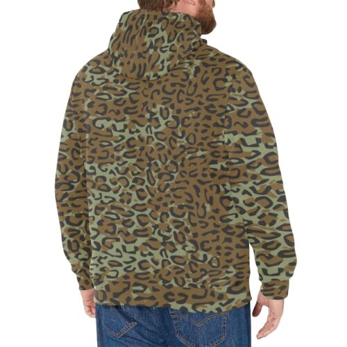 Alternative view of Zaire leopard Camouflage Fleece Hoodie.