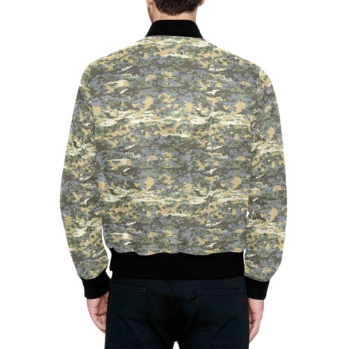 Alternative view of Austrian Tarnanzug Neu Camouflage Quilted Bomber Jacket .