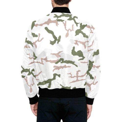 Alternative view of French Winter Snow Chasseurs Alpins Tundra v2 Camouflage Quilted Bomber Jacket .