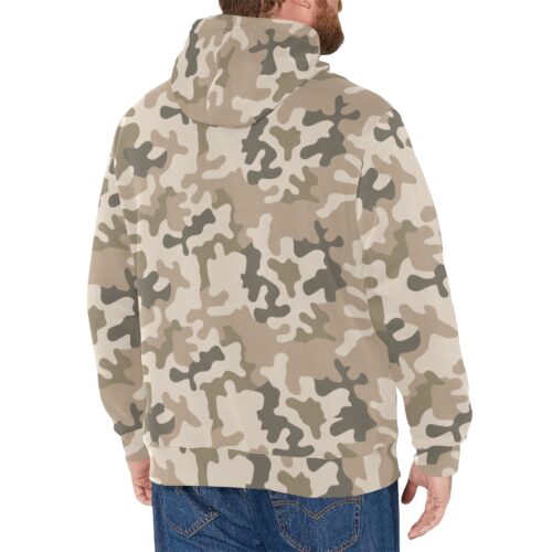 Alternative view of Polish Panthera Desert Camouflage Fleece Hoodie.