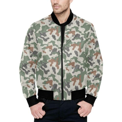 Lithuanian 1991 Amoeba 4 Color Border Guards Camouflage Quilted Bomber Jacket.