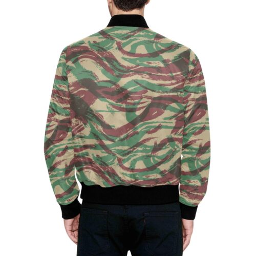 Alternative view of French Lizard D Camouflage Quilted Bomber Jacket .