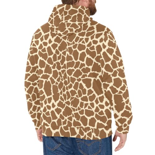 Alternative view of South African Girafe Camouflage Fleece Hoodie.