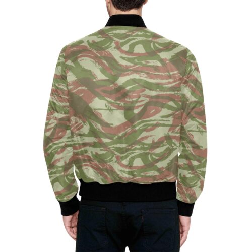 Alternative view of French Lizard E1 Camouflage Quilted Bomber Jacket .