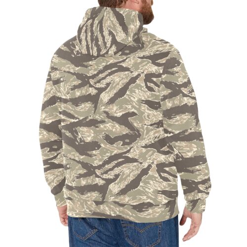 Alternative view of US Desert Tiger Stripes type 3 CamouflageFleece Hoodie.