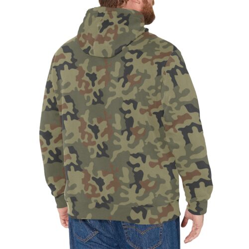 Alternative view of Polish Panthera Camouflage Fleece Hoodie.