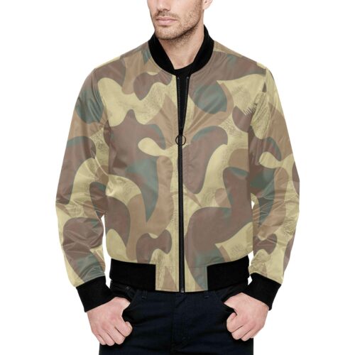 Belgian Moon & Balls 1953 Camouflage Quilted Bomber Jacket .