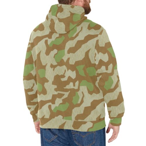Alternative view of German WWII Splittermuster v2 Camouflage Fleece Hoodie.