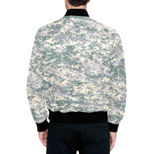 Alternative view of Brazil Marines Camouflage Quilted Bomber Jacket .