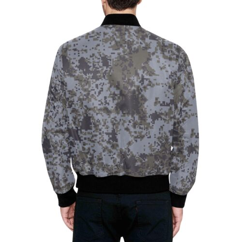 Alternative view of North Korea KPA Urban Digital Camouflage Quilted Bomber Jacket.