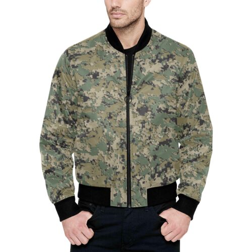 Mexican Infanteria de Marina Camouflage Quilted Bomber Jacket.