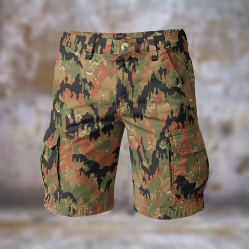 WWII German Leibermuster Men’s Camouflage Cargo Shorts