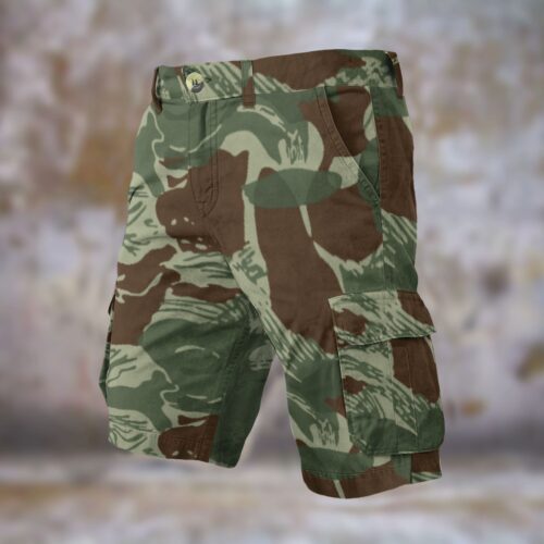 Alternative view of Rhodesian Brushstroke v3 Men’s Camouflage Cargo Shorts
