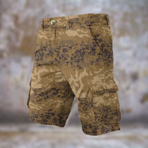 Alternative view of Austrian Jagdkommando Pixeltarnung Desert Men’s Camouflage Cargo Shorts