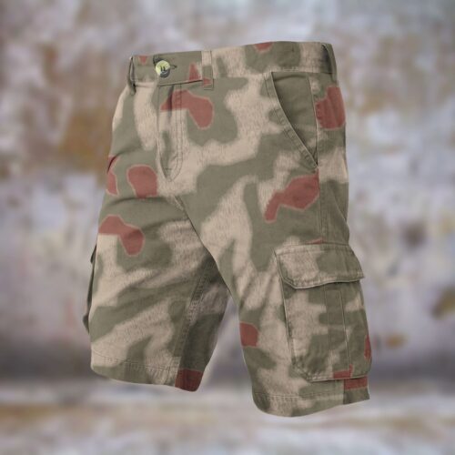 Alternative view of WWII German Sumpfmuster 44 Men’s Camouflage Cargo Shorts