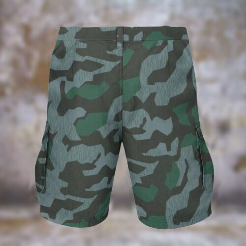 Alternative view of WWII German Splittermuster 41 Luft Men’s Camouflage Cargo Shorts