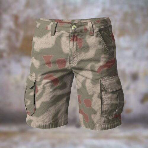 WWII German Sumpfmuster 44 Men’s Camouflage Cargo Shorts
