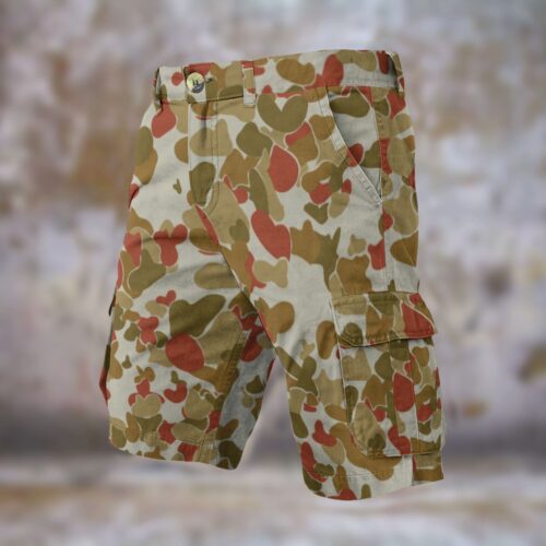 Alternative view of Red AUSCAM OPFOR Musoria Men’s Camouflage Cargo Shorts