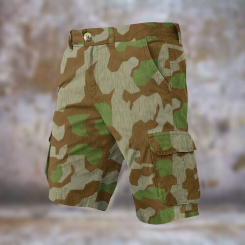 Alternative view of WWII German Splittermuster 41 v2 Men’s Camouflage Cargo Shorts