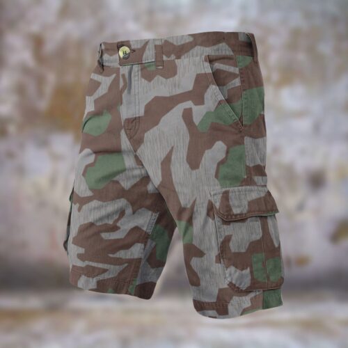 Alternative view of WWII German Splittermuster 41 v1 Men’s Camouflage Cargo Shorts