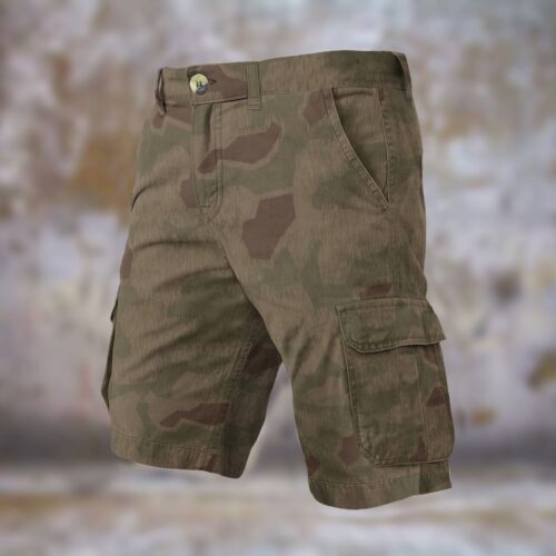 Alternative view of WWII German Sumpfmuster 43 Men’s Camouflage Cargo Shorts