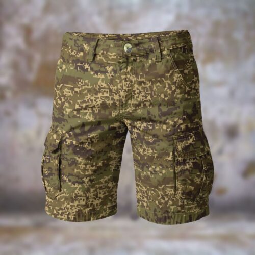 Austrian Jagdkommando Fixeltarnung Temperate Men’s Camouflage Cargo Shorts