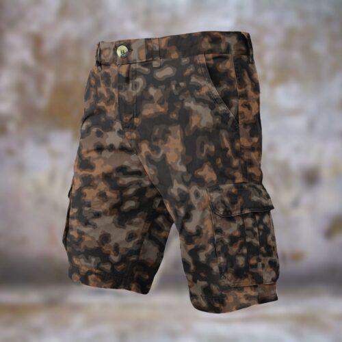 Alternative view of WWII German Rauchtarn Fall Men’s Camouflage Cargo Shorts