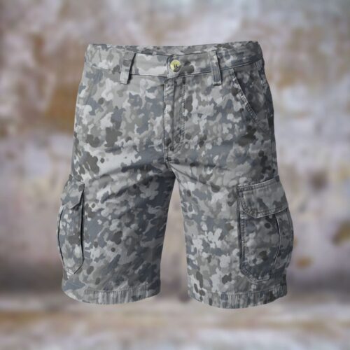 Polish Flecktarn Men’s Camouflage Cargo Shorts