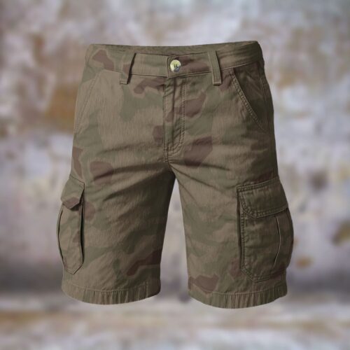 WWII German Sumpfmuster 43 Men’s Camouflage Cargo Shorts
