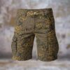 WWII German Eichenlaub Fall Men’s Camouflage Cargo Shorts