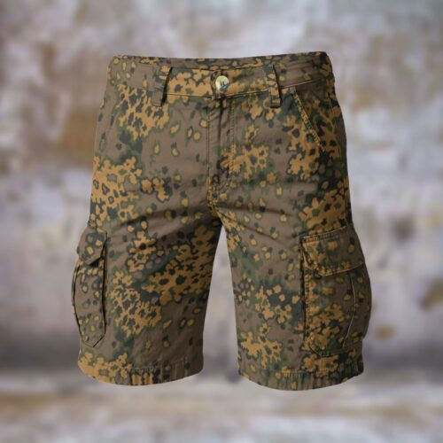 WWII German Eichenlaub Fall Men’s Camouflage Cargo Shorts